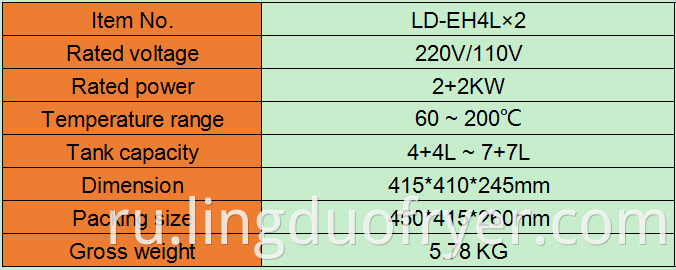 4l Electric Fryer Product Details